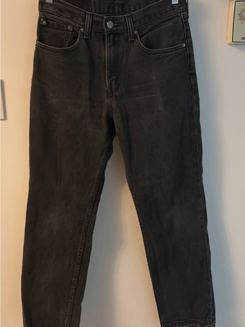 Levi's Men’s Slim Straight Black Washed Jeans
